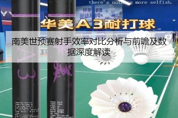 南美世预赛射手效率对比分析与前瞻及数据深度解读